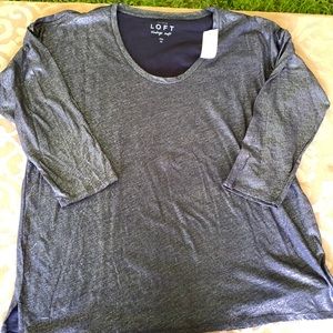 Ann Taylor Loft Blue Sparkly Top